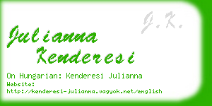 julianna kenderesi business card